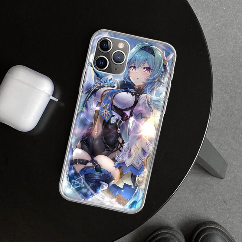 Genshin Impact Eula Phone Case Cover For iPhone 11 12 13 Mini 14 15 Plus 16 Pro Max 17 Air 7 8 + SE Art Customized Fundas 11 12