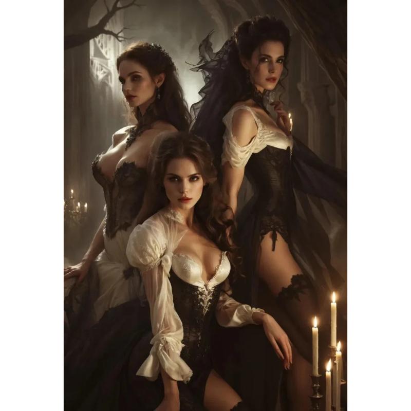 Kobieta Maska Impreza Fantasy Wiedźma Mroczna Sztuka Plakaty Druki Obraz na Płótnie Sztuka Ścienna Obraz Salon Dekoracja Domu