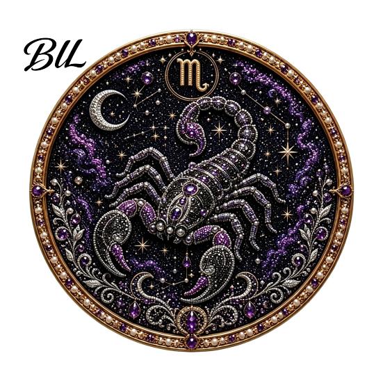 Zero Foundation Crafting Zodiac Sign Faux Pearl Art Kit, 12 Signs DIY Painting Craft Kits, Round 3D Constellation Wall Kit for Adults, Handmade