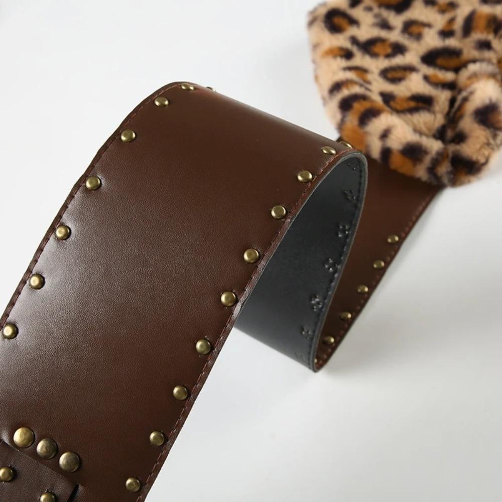 Faux Fur Bandage Belt Retro Plush Belt High Quality Waistband  for Women Trendy Accessories