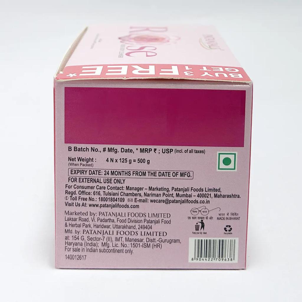 Patanjali Rose Body Cleanser, With Cleanse Gently, Soothes And Provide Soft And Supple Skin, 375gm