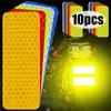 10pcs Car Bumper Reflective Safety Strip Sticker Warning Reflector Tape Auto Car Accessories Exterior Interior Reflector Sticker