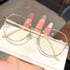 Anti Blue Light Blocking Glasses Ladies Myopia Glasses Ultralight Eyeglasses Metal Large Frame For Women