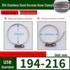 Expanded German-Style Quick-Release 304 Stainless Steel Hose Clamp