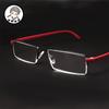 Mens Readers Half Frame Reading Glasses For Women With Case 1.5 Metallic Galf Rim Prescription Eyeglasses 1.0 2.0 2.5 3.0