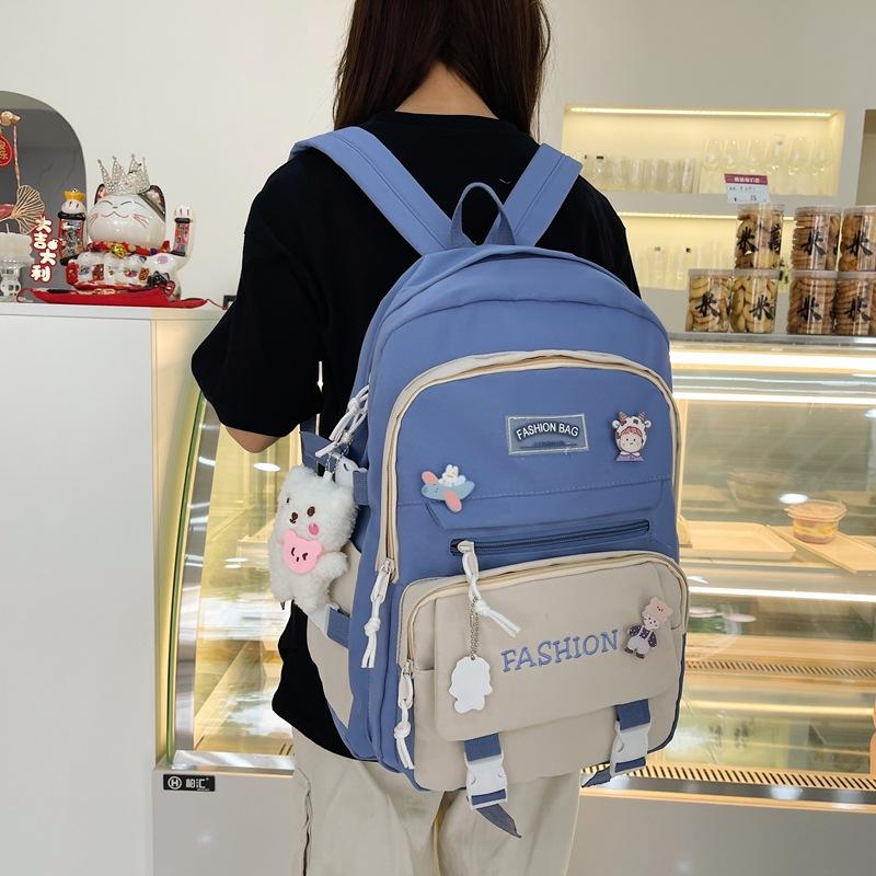 Backpack Aesthetic Cute Lightweight Large Capacity School Bag for Elementary Middle School Girls Travel Daypack
