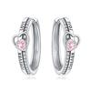 Elegant Heart Zircon Infinity Hoop Earrings Fashionable Advanced Temperament Jewelry For Women