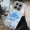 Luxury Blue Flowers Girls Women Phone Case For Xiaomi 14T 13T Pro 14Tpro 11 Lite 5G NE Shockproof Bumper Fundas Cover