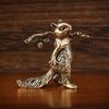 Miniatur-Tierfiguren aus Messing Niedliche Eichhörnchen-Statue Kleines Ornament Retro Heim Schreibtischdekoration DIY Schlüsselanhänger Hängezubehör