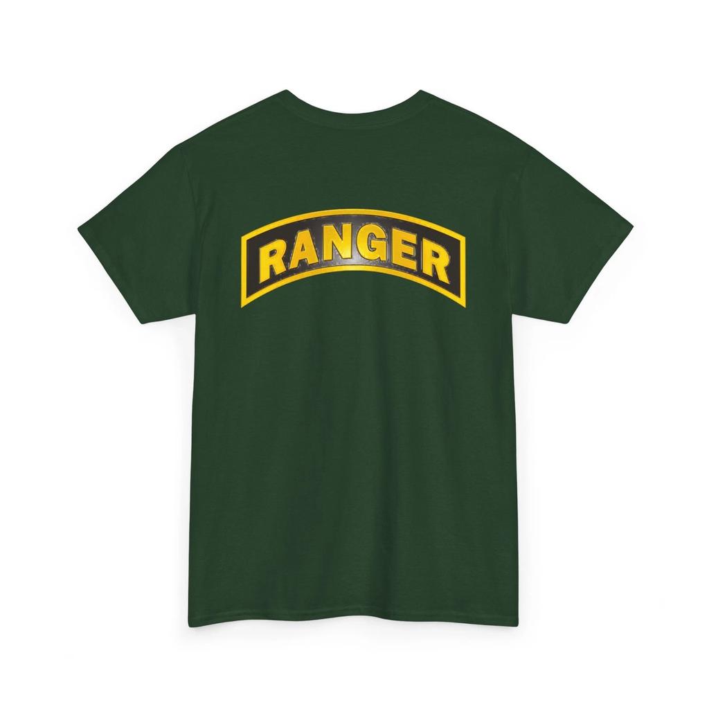 T-shirt Pesante in Cotone con Tab Ranger dell'Esercito USA, Militare, USA, Regalo, Fanteria, Operazioni Speciali,
