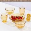 JINGPO Series Amber Glass 6-Piece Tableware Set