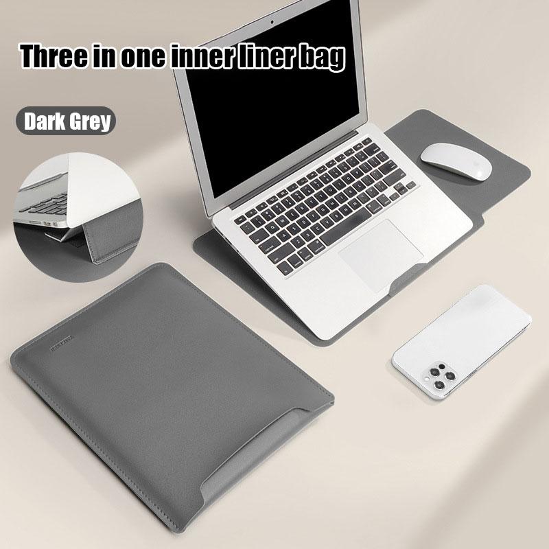 Drie-in-één Laptop Sleeve Tas Hoes Met standaard Voor Apple Macbook 16 15 13 11 inch Voor Lenovo Huawei Xiaomi ASUS Notebook Tassen 12-13.3 in