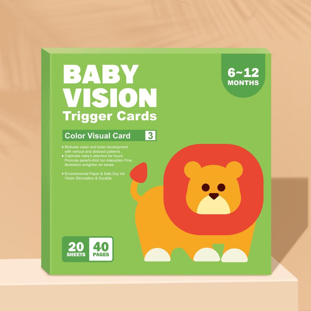 Black & White Visual Stimulation Cards for 0-36 Months: Baby Educational Flashcards for Early Development & Cognitive Training.