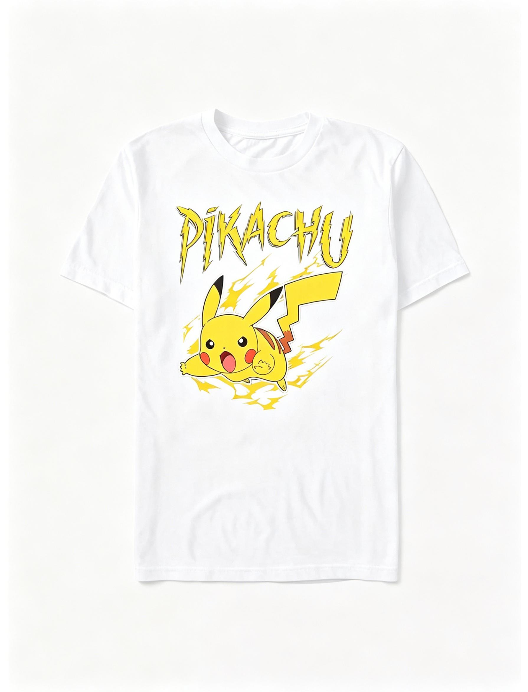 

2026 New Lightning Elf Print Fashion Spring and Summer Unisexs Short Sleeve ParentChild Loose and Comfortable TShirt S