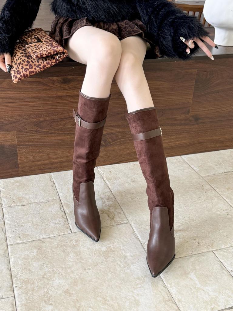Autumn and winter new pointed thin heel high heel temperament thin French fashion sexy beautiful women's boots