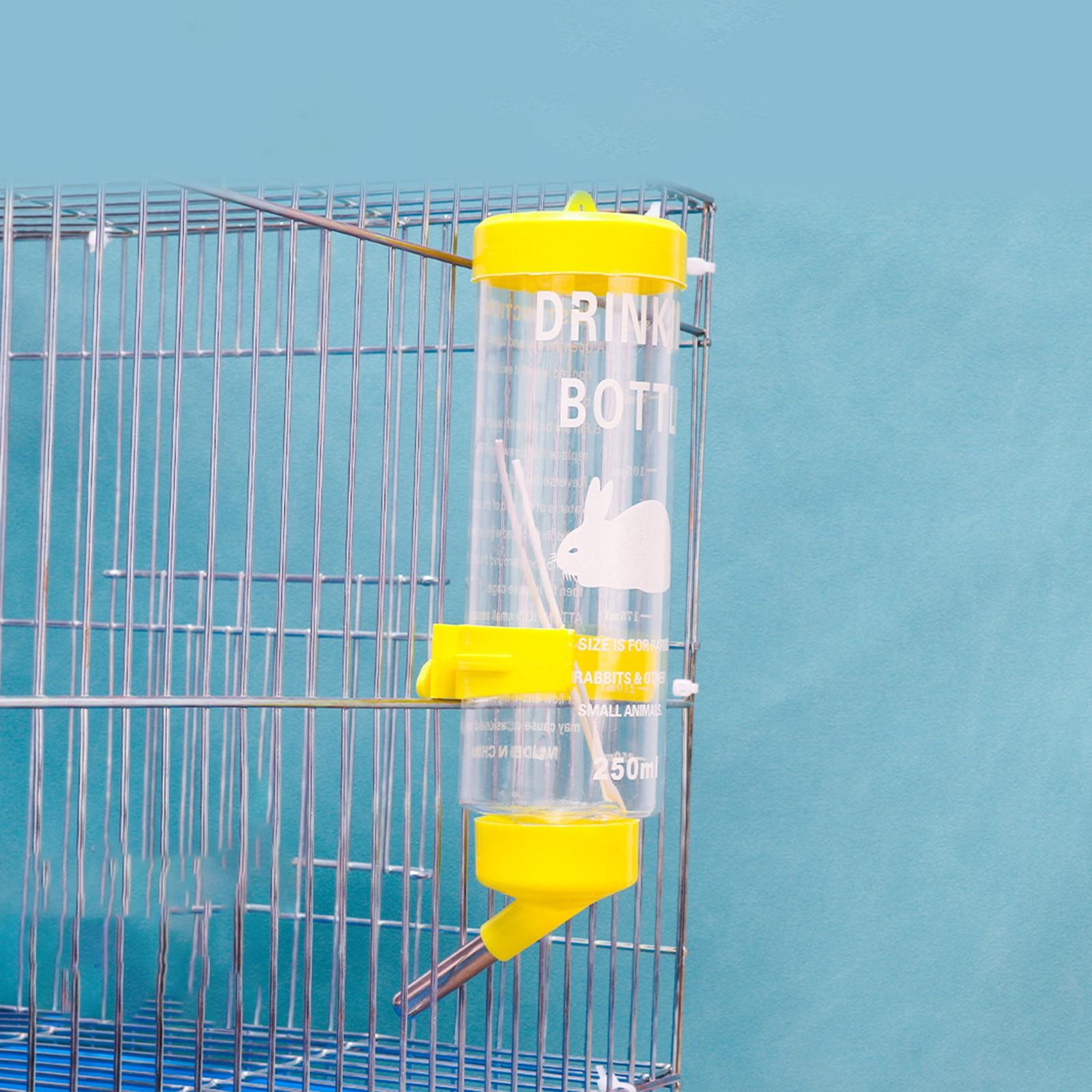 

Бутылка для воды для домашних животных, автоматическая бутылка для воды из нержавеющей стали, 250 мл для домашних животных, кролик, хомяк One Size оранжевый