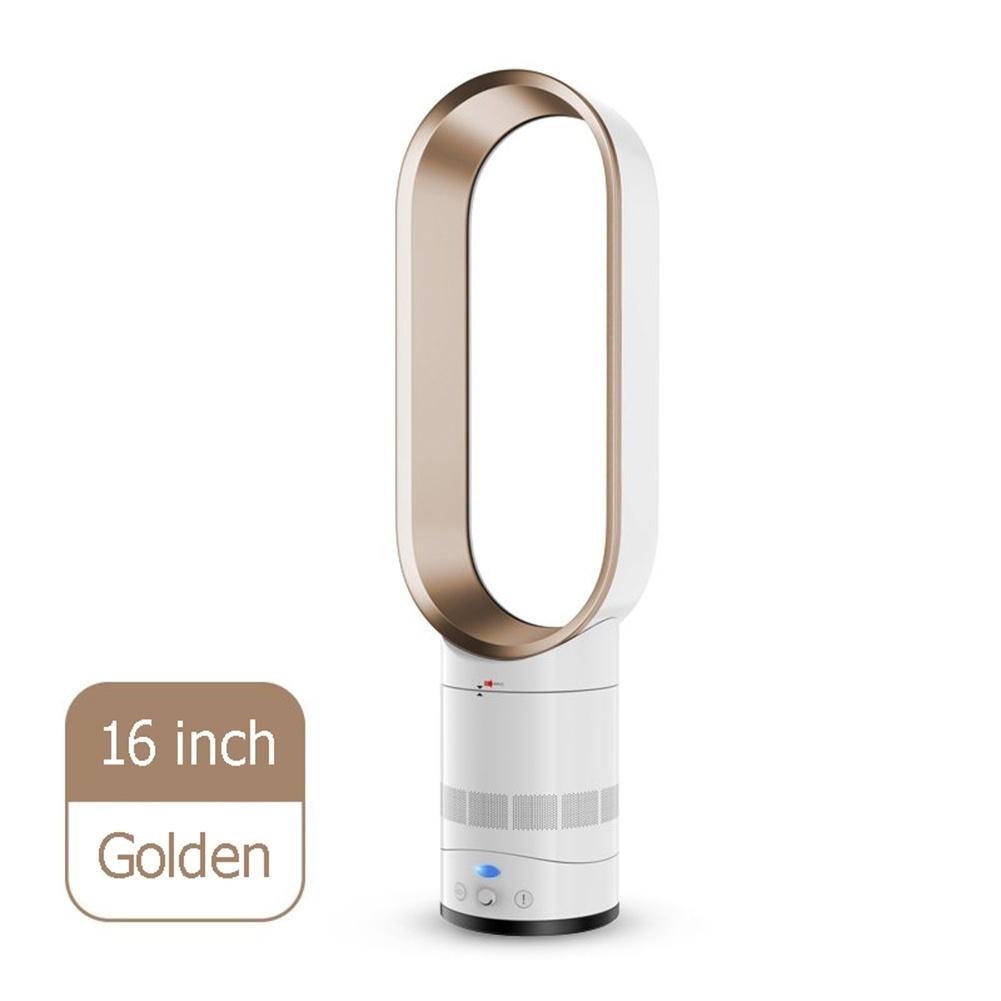 

Новое обновление 16-дюймовый беззвучный вентилятор с дистанционным управлением, электрический вентилятор без лопастей (Вилка США/Великобритании/ЕС) EU Plug золотой