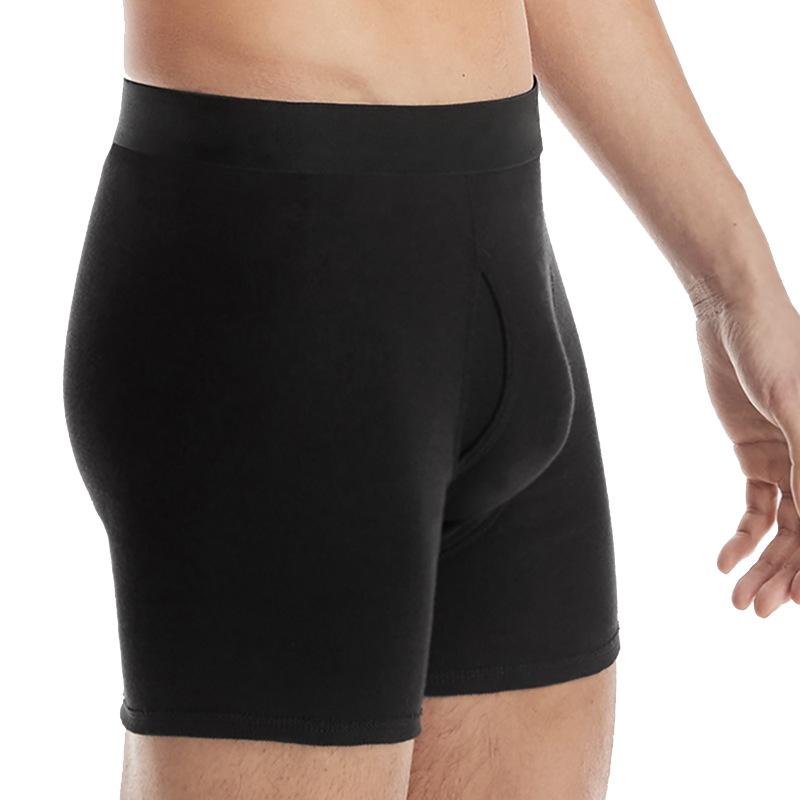 Men's panties Modal seamless sports anti-wear leg five-point pants mid-waist side opening boxers men
