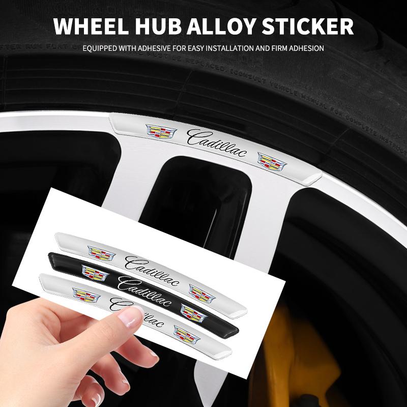 4pcs metal Car Wheel Hub Decoration Stickers for Cadillac CT4 CT5 CT6 XT4 XT5 XT6 CTS ATS SRX XTS STS SLR XLR BLS Deville