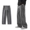 Jeans de Verão Masculino Tendência Largo de Perna Larga da Tailândia