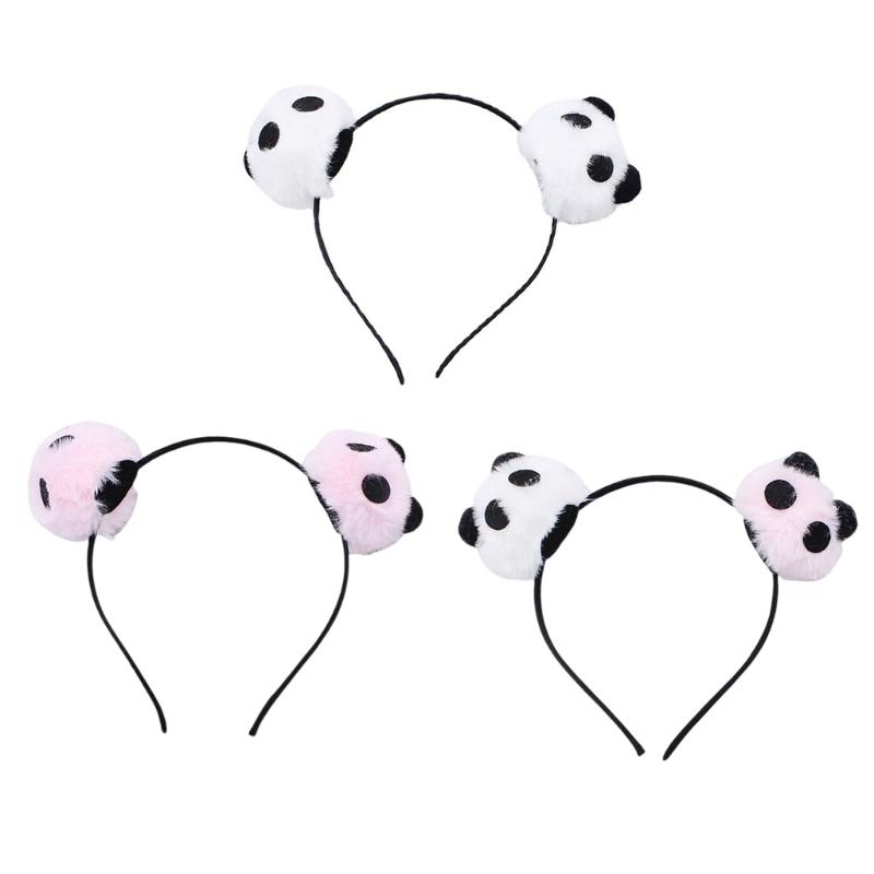 Stylish Panda Headpiece Proms Birthday Hairbands Fun Headwear Halloween Charm Adorkable Hair Headwear