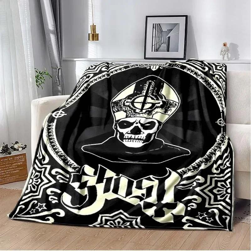 Coperta Band Ghost per Divano Letto Camera da Letto Soggiorno Rock Band Svedese Coperta Ufficio Coperta Coperta FilthHalloween Regalo Decorare
