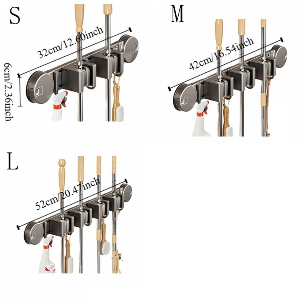 Wall Mounted Mop Clip with Hook Hook Shelf Multi Functional Broom Storage Rack  Home Storage