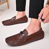 2025 Autumn Business Casual Leather Shoes Men's Soft Sole Foreign Trade Cowhide Men's Large Size Men's Shoes Driver Shoes