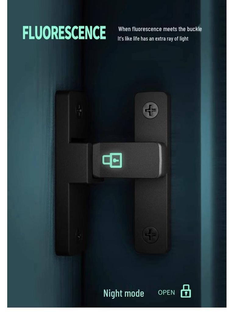 Punch-Free Slide Bolt Latch for Bathroom and Indoor Doors