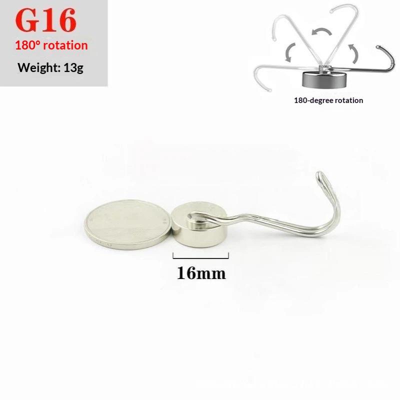 Heavy Duty Neodymium Magnetic Swivel Hooks Rust Resistant Rotatable Hanging Hook for Kitchen Garage Organization