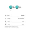 Real 925 Sterling Silver Green Round Turquoise 4MM 5MM 6MM Stud Earrings Vintage Elegant Female Jewelry For Women Gifts