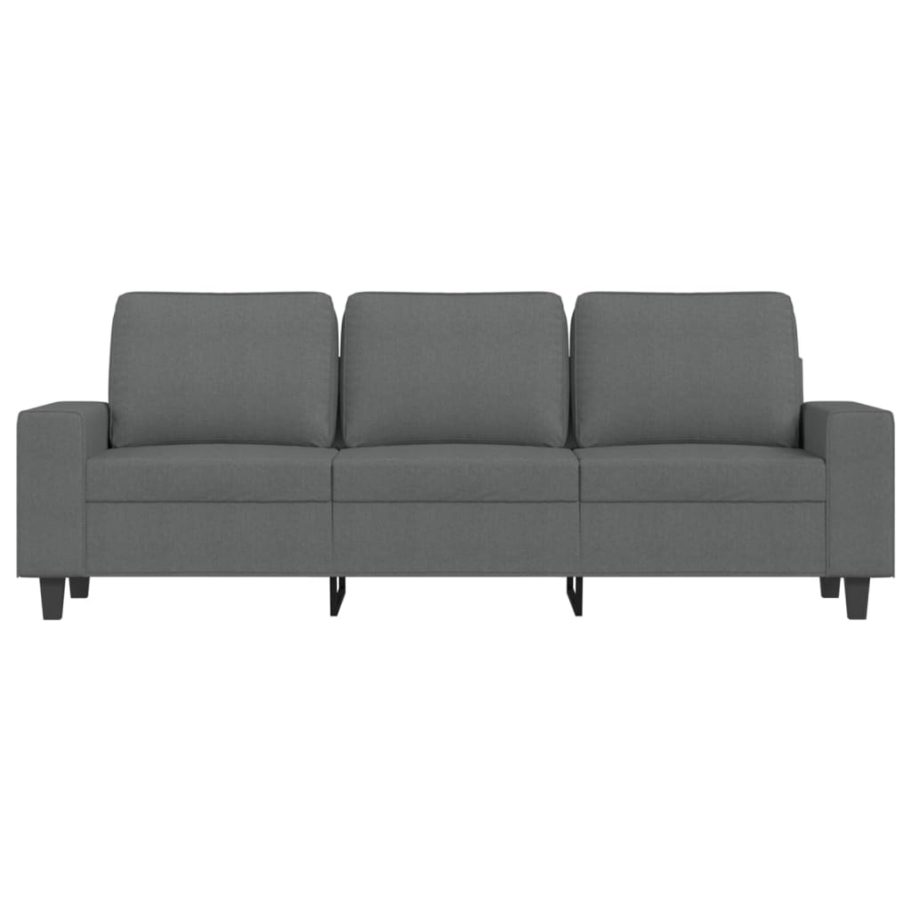 Vidaxl 3-Seater Sofa, Dark Grey, 180 Cm, Upholstered In Fabric