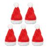 5 Stück Weihnachten Haustierhut Rot Plüsch Gummiband Hund Katze Niedlich Haustier Weihnachtsmannmütze für Feiertagsparty Kostüme