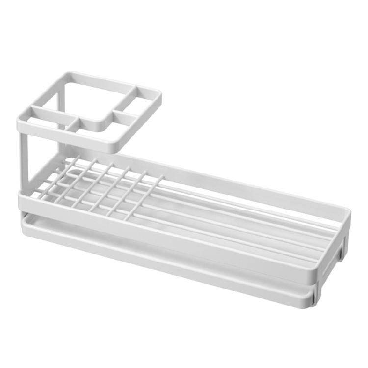 MultiSlot Toothbrush Holder for Bathroom, Countertop Organizers with Easy Drain Tray for Household Hairbrush Gadgets