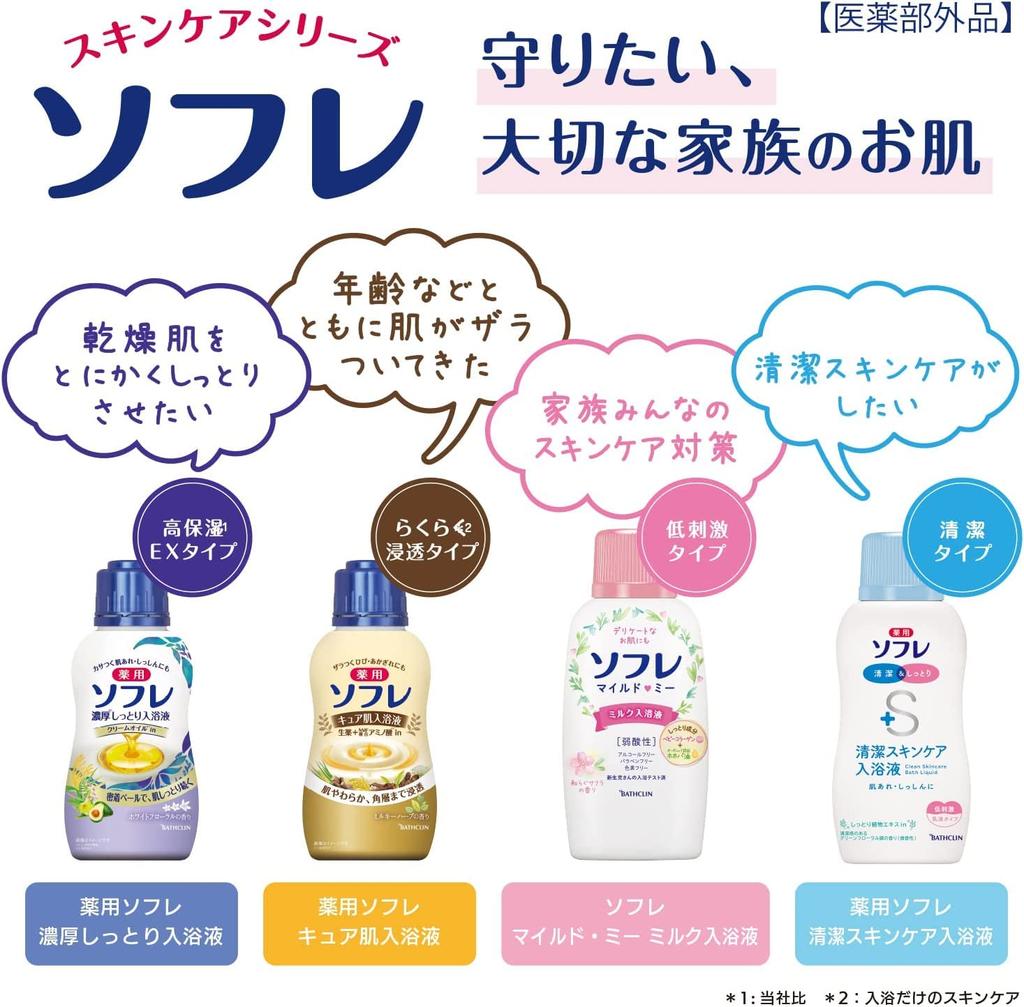 Medicated Sofre Cure Skin Bath Liquid Milky Herb Scent Bath Salts Relaxing Milky Herb Scented Skin Care Bath Salts Moisturizing Type Refill 400ml