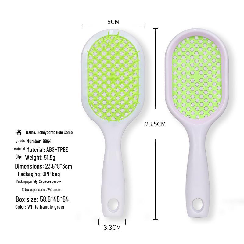 Hollow Comb: Fluffy Anti-Tangle Hairdresser & Scalp Massager