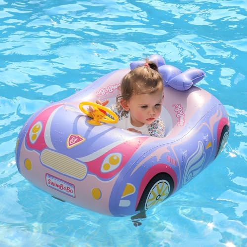 Baby Inflatable Ring, Cute Boat Design, Foot-In Type, Baby Float, Perfect for Summer Days, Beach, Pool, Water Play, Suitable for Children Ages 1-4, In