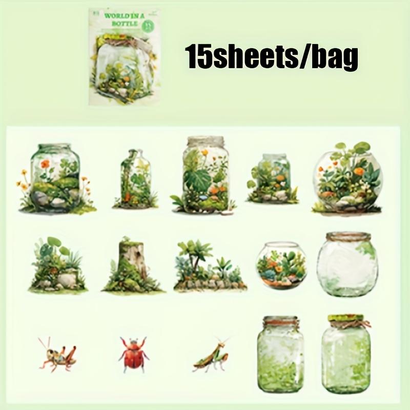 Mr.Paper 6style 20pcs/Pack Vintage Bottle Sticker Pack DIY Decoraction Scrapbook Story In A Bottle Series PET Stickers