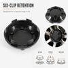 4PCS 68mm Car Wheel Center Caps Black/silver ABS Hub Caps Snap-In Wheel Rim Center Covers, Easy Installation Car Exterior Accessories