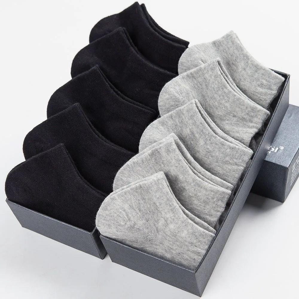 10pairs / Low Black And White Gray Men's Socks Men's Men's Socks Breathable Sports Socks Men's Short Socks Women's Socks EU37-44