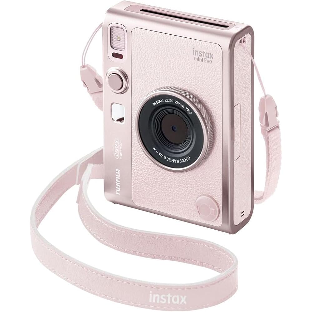 FUJIFILM INSTAX MINI Evo Hybrid Instant Camera - Gentle Rose