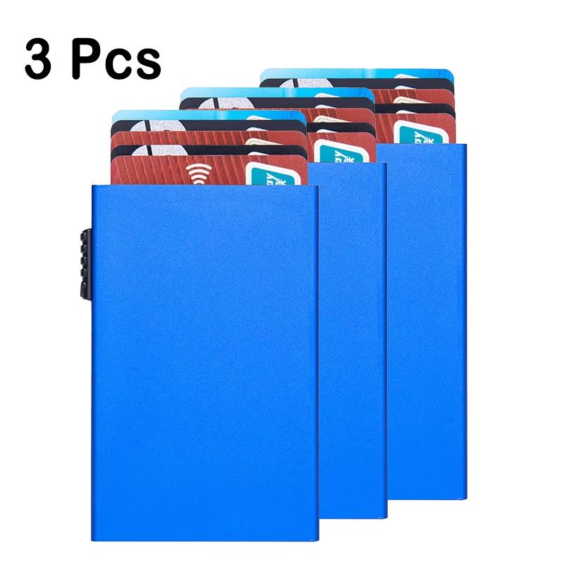 Magic ID Bank Credit Card Holder Smart Wallets Men Unisex ID Cardholder Case Metal Thin Slim Pop Up Aluminium Minimalist Wallet