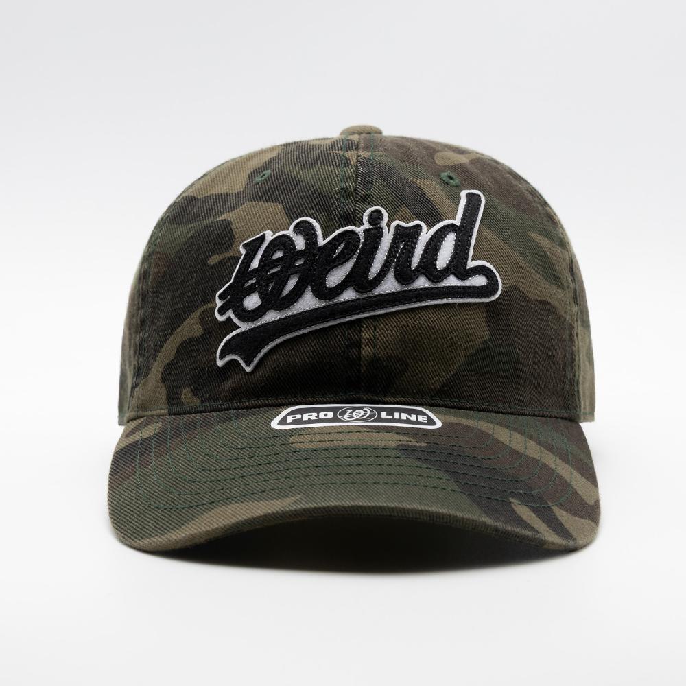 Wieoldeuwoldeu Washed Camo Wave Logo Ball Cap