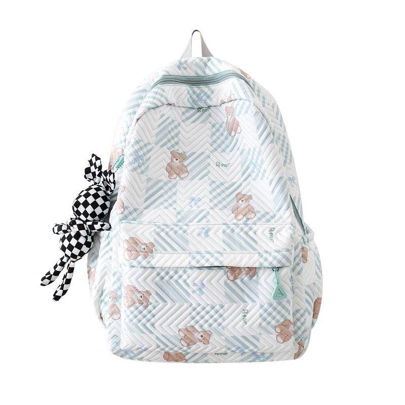 Schoolbag cute student backpack female, new ins simple large capacity nylon backpack fashion leisure commuter bag