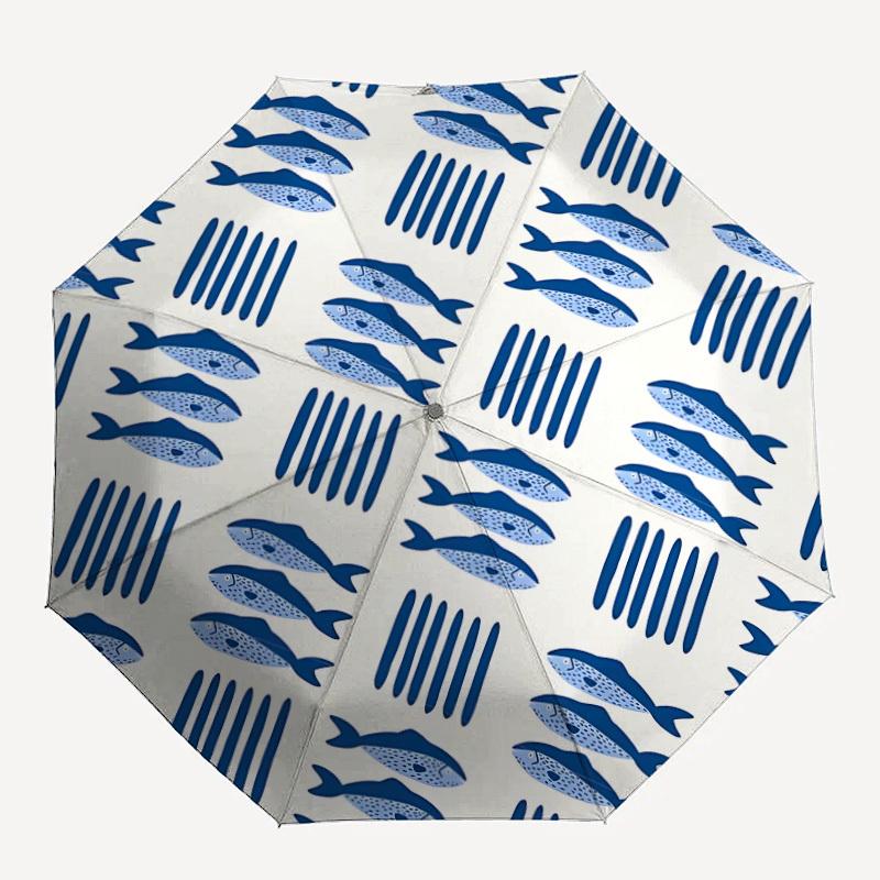 

1pc Fish Marine Automatic Open/Close Umbrella, Portable Folding Umbrella for Travel, Themed Events, It is suitable as a gift for various festivals, Ou