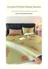 Green Little Bear Ice Silk Cooling Mat Set: Washable, Foldable, Soft - Free Shipping