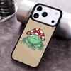 Mint Green The Frog Mushroom Phone Case for iPhone 17 16 15 Pro Max Air 14 13 12 11 Plus Shockproof Capa Cover