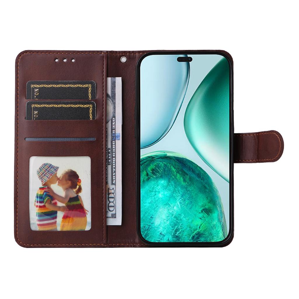 For Honor X8c 4G PU Leather Wallet Case ENKAY HAT PRINCE Phone Stand Cover with Tempered Glass