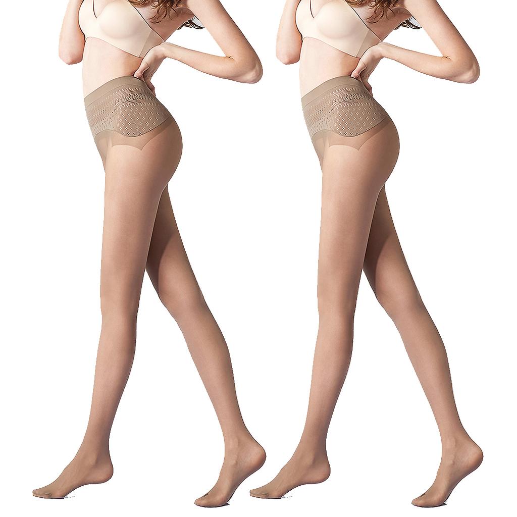 [2-Pack] 1D Ultra-Thin Sexy Women'S Stockings,Exclusive Open-Back Design,Breathable And Comfortable,No Stuffy Feeling,Plus Size