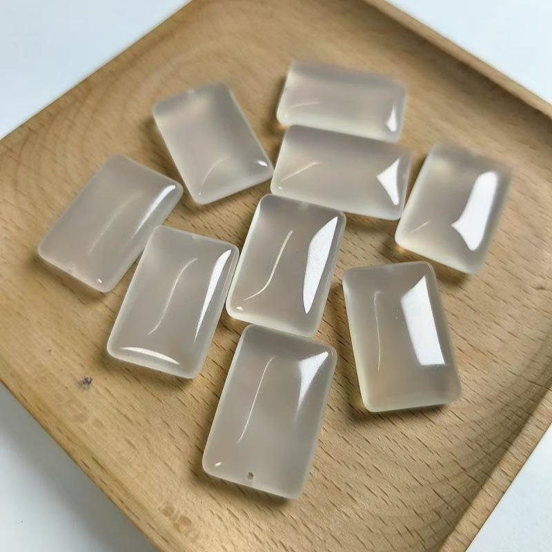 

White Agate Chalcedony Jadeite Safe and Sound Pendant